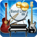 Band Live Rock (drum, bass, guitar, piano, mic)