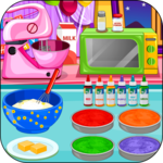 Cooking Rainbow Birthday Cake