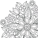Flowers Mandala coloring book