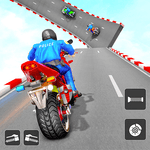Police Bike Stunt Games: Mega Ramp Stunts Game