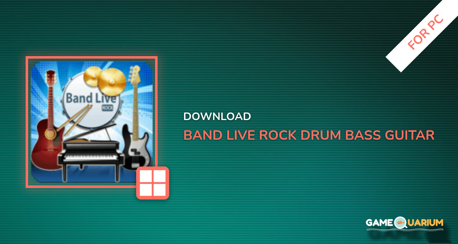 Band Live Rock (drum, bass, guitar, piano, mic) for PC