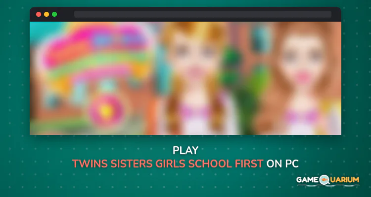 Twins Sisters Girls School First Day at Classroom on Windows Twins Sisters Girls School First Day at Classroom on Windows