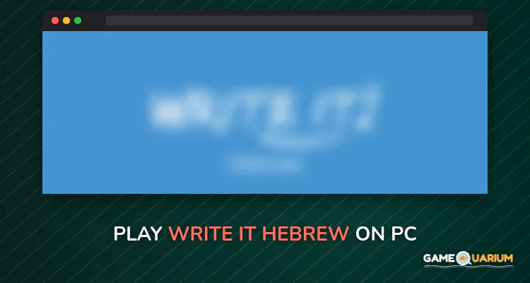 Write It! Hebrew on Windows